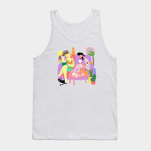 Couple on the couch Tank Top by ezrawsmith